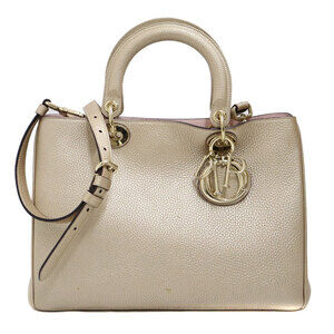 Christian Dior Diorissimo Bag Gold Leather